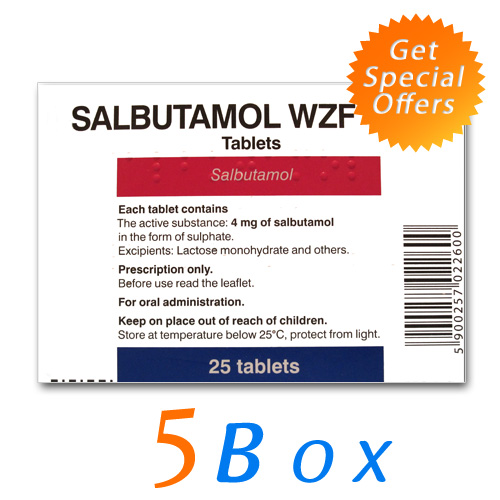 Salbutamol (CLENBUTEROL) 40 mcg (4box- 120tabs)